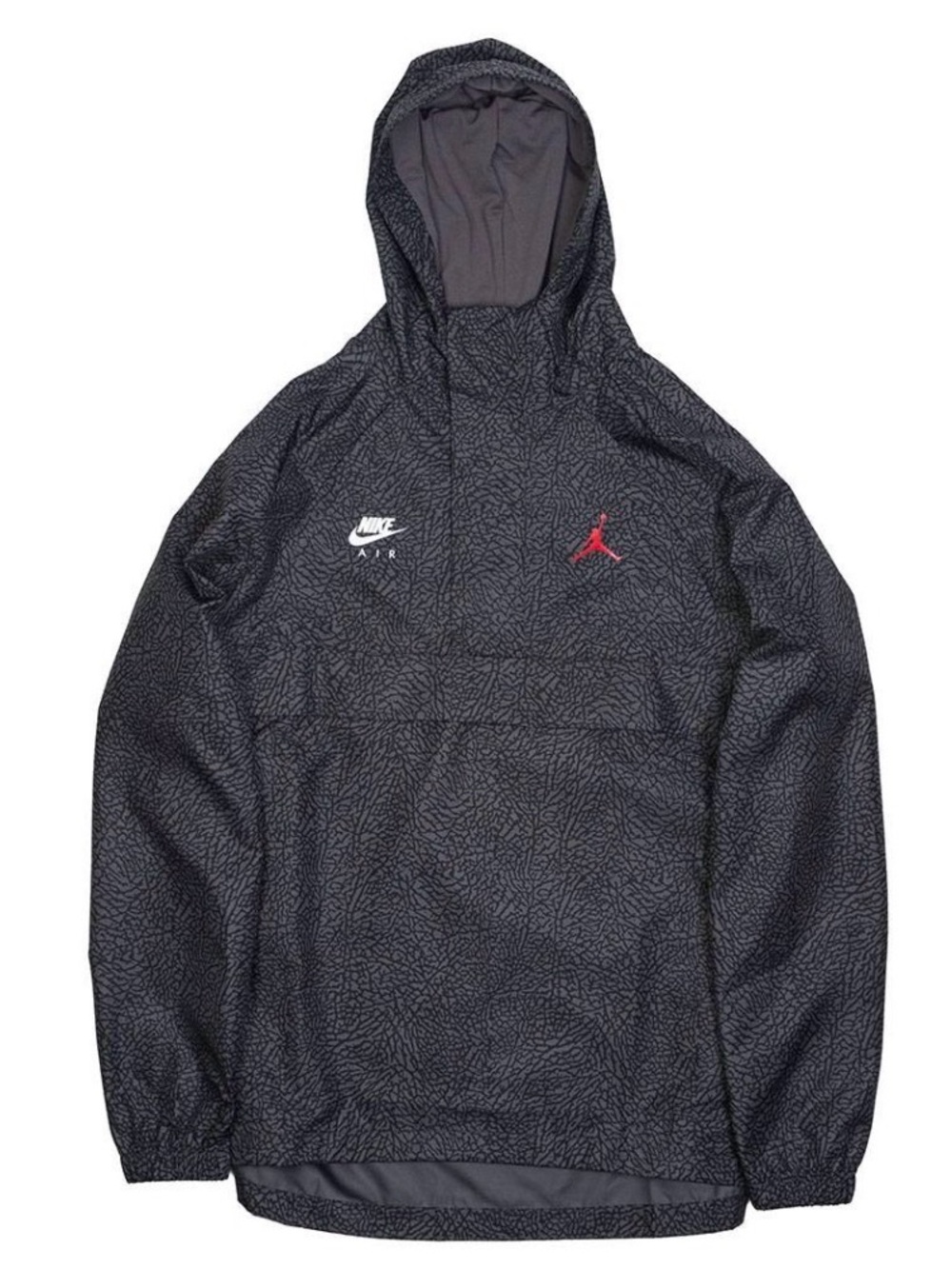 Jordan Sportswear Wings Black Cement Elephant Print Anorak Nike Jacket Mens 3XL